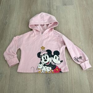 Baby Gap Disney Kids Girls Hoodie 4 Years Pink Mickey Minnie Design Cotton